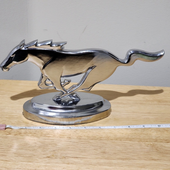 Chrome Mustang 11" W x 3.5" D on stand - Picture 4 of 12